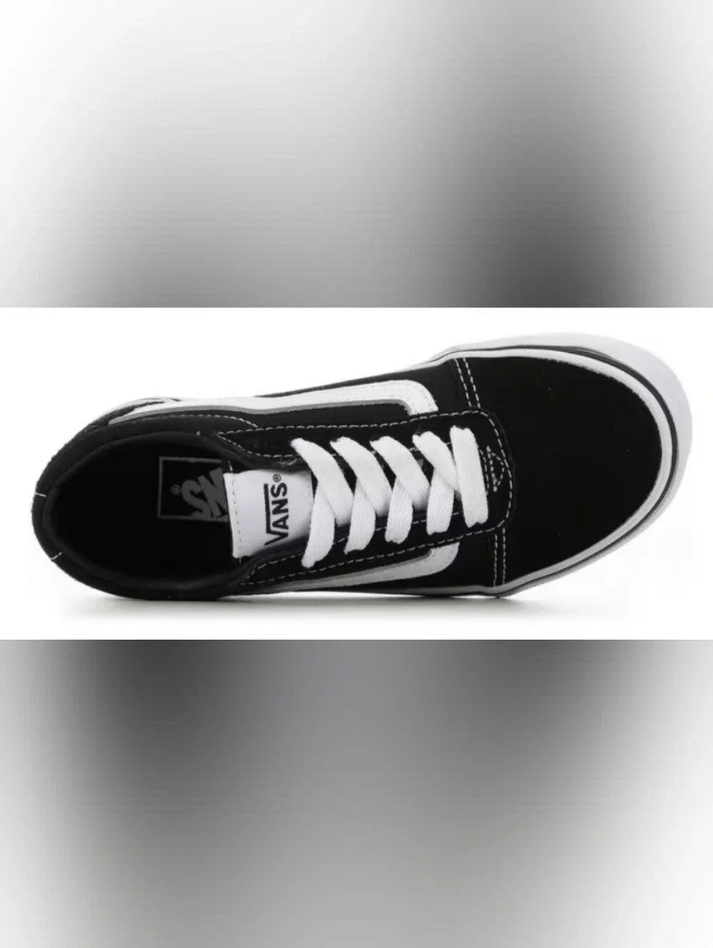 Vans Old Skool Low-Top Black Canvas Sneakers Big Kids Size 7Y Used Exc/ Box